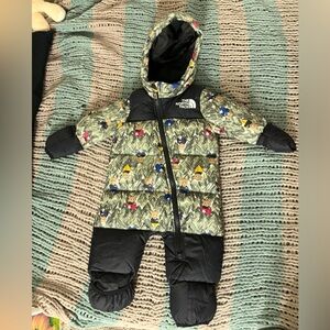 The North Face Kids' One Piece - Black, Green, and Multicolor